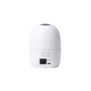 white indoor security camera back view